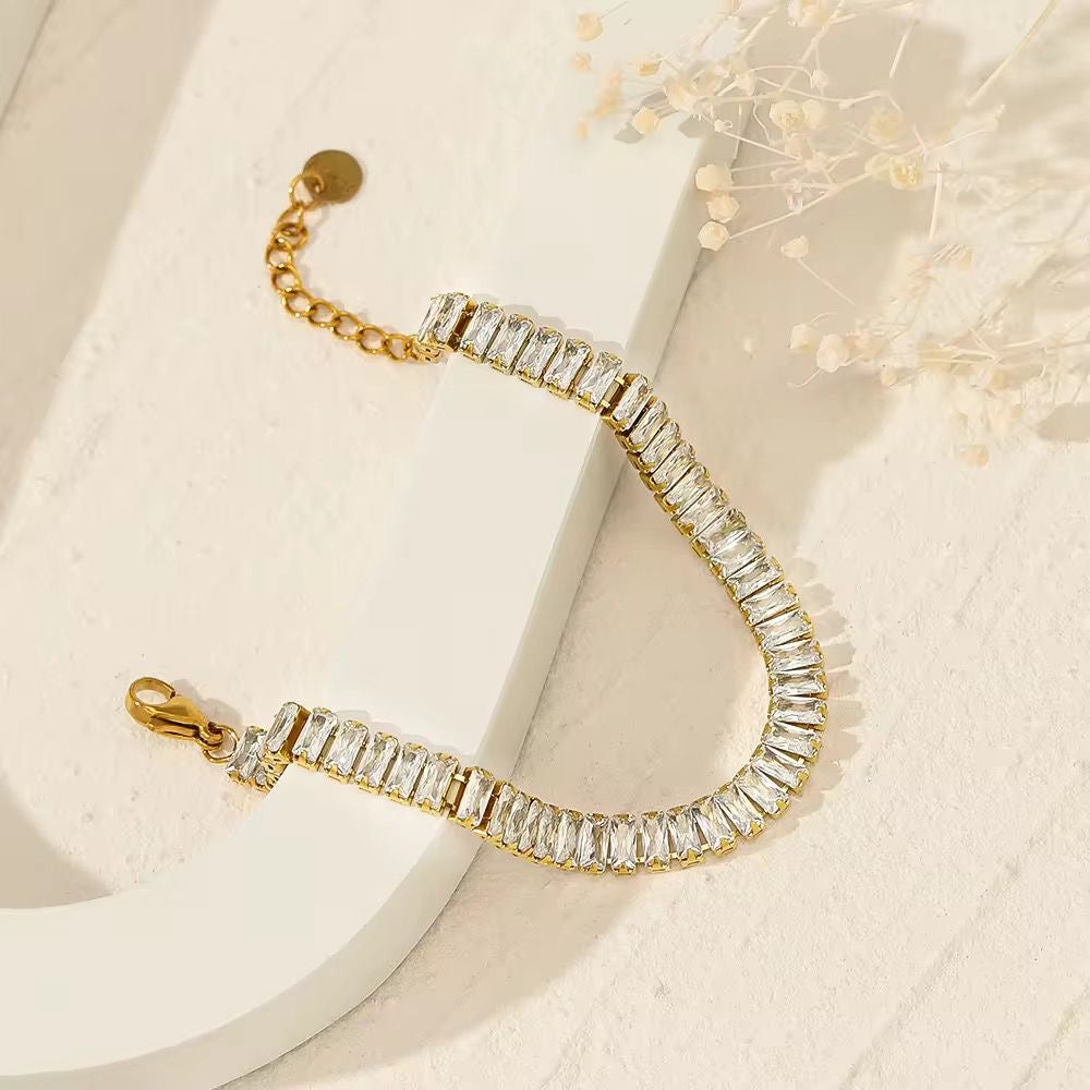 Silver Baguette Bracelet
