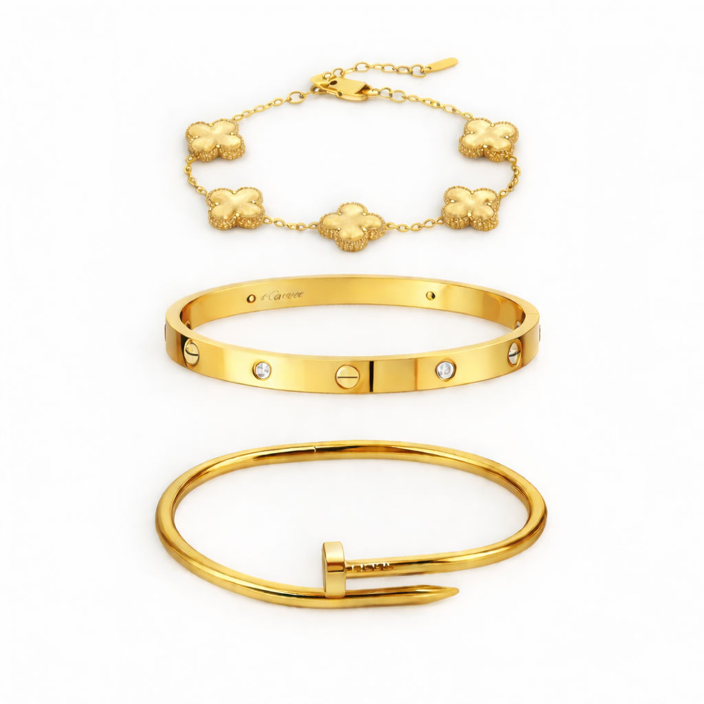 Cartier & Golden Clover Bracelets