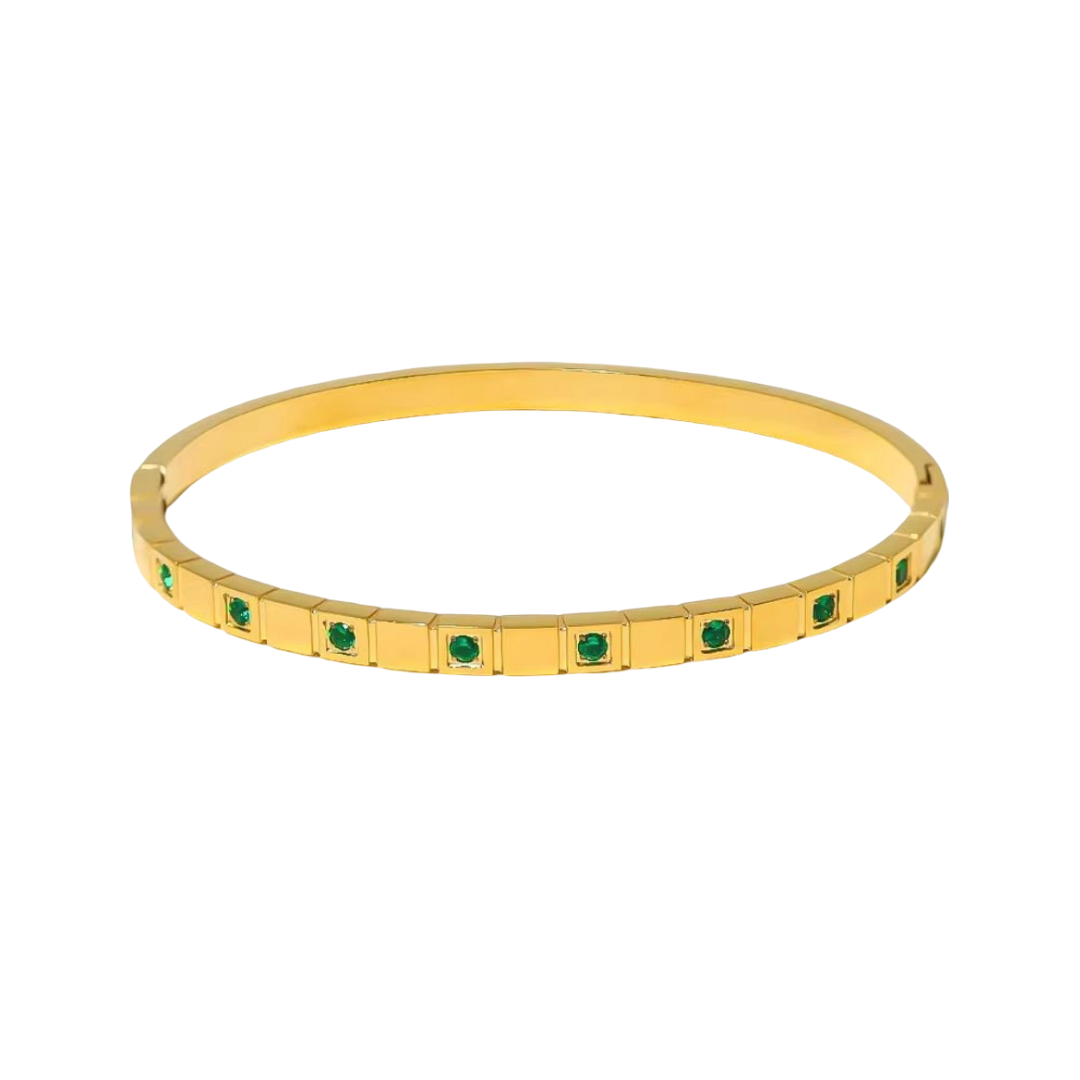 Green Filled Bangle