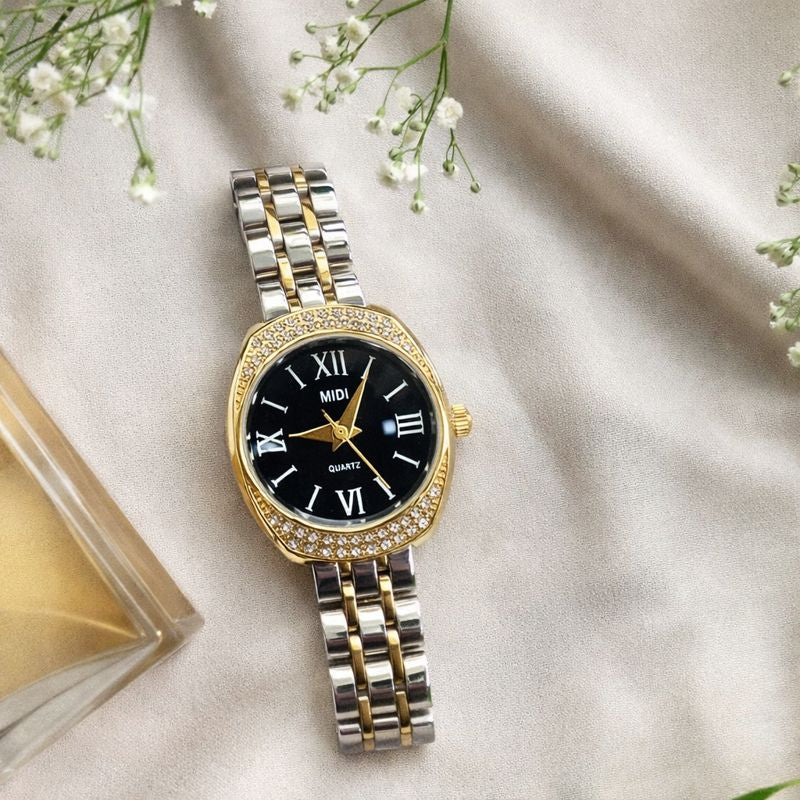 Midi Black Two-Tone Watch