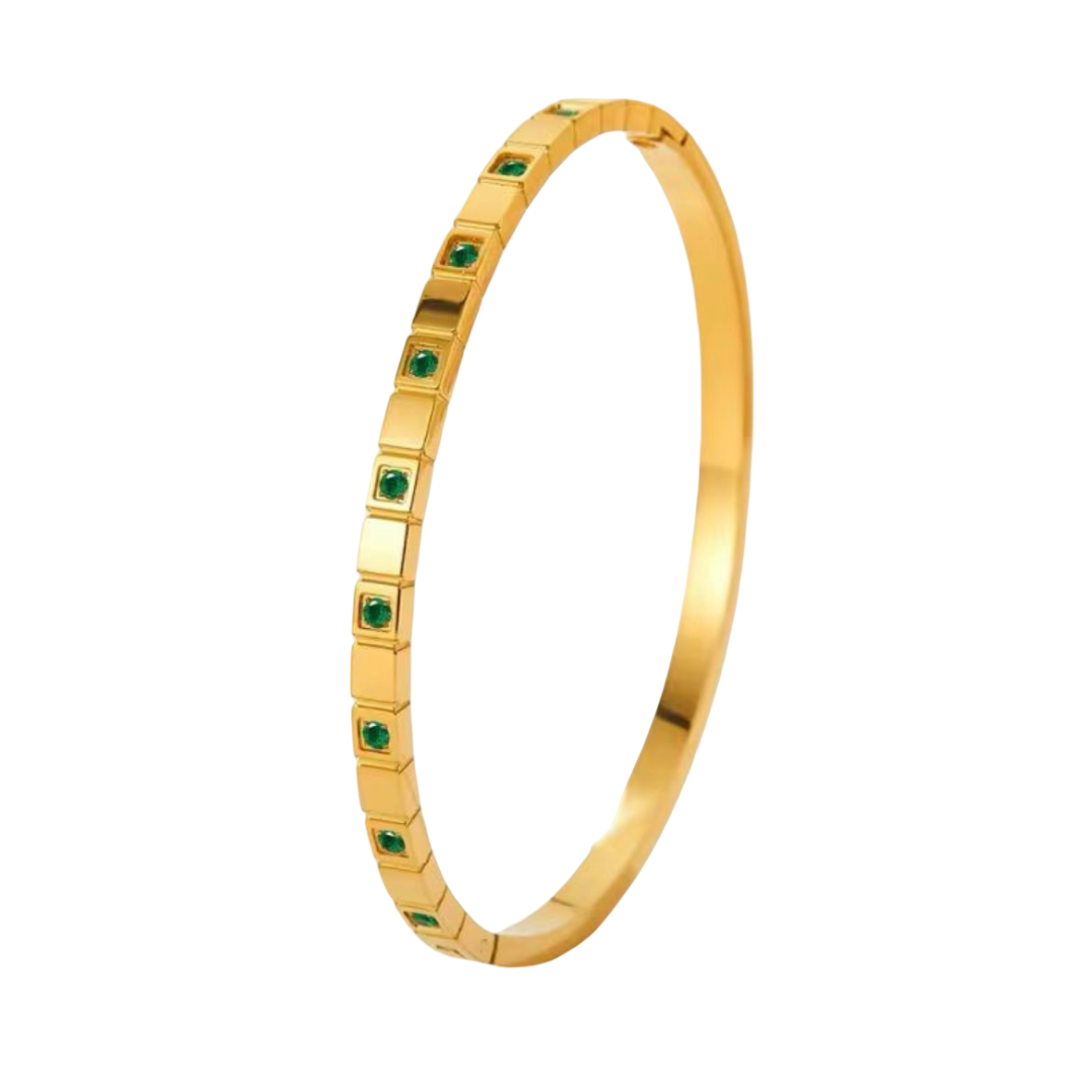 Green Filled Bangle