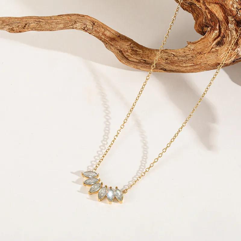 Pear and Marquise Necklace