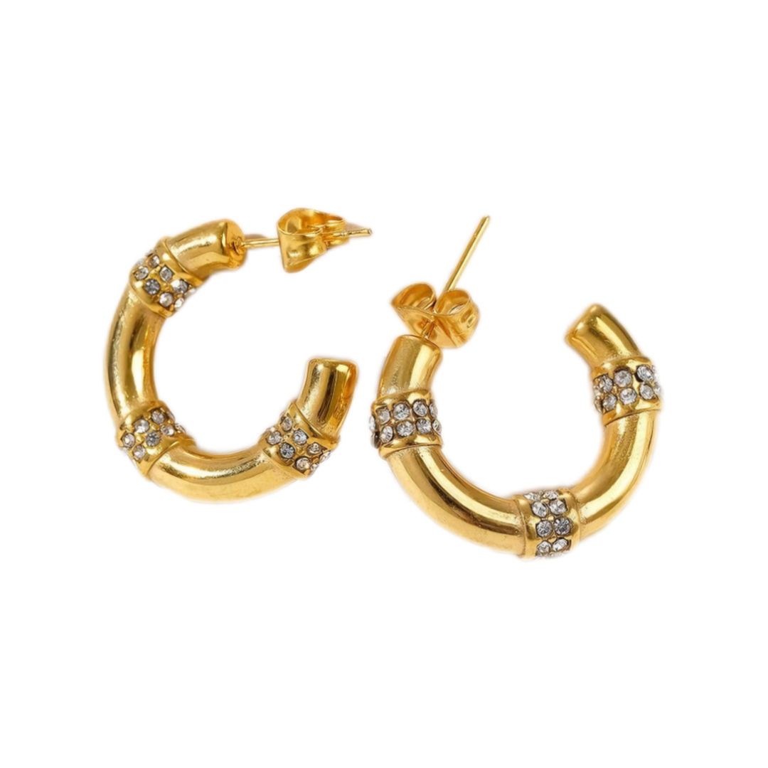 Pave Hoop Earring