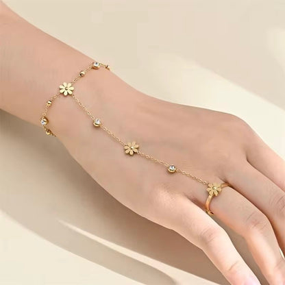 Golden Flower Hand Chain