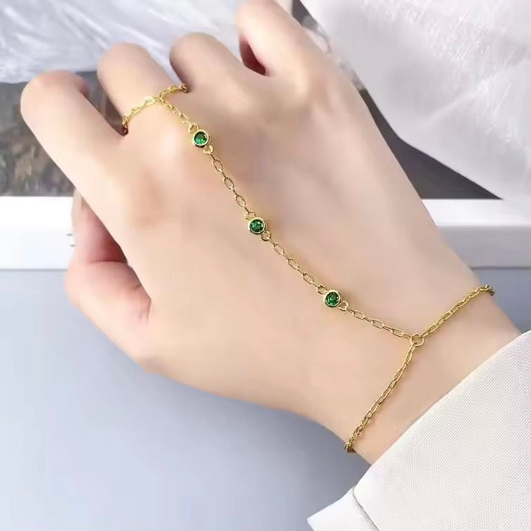 Green Bazel Hand Chain