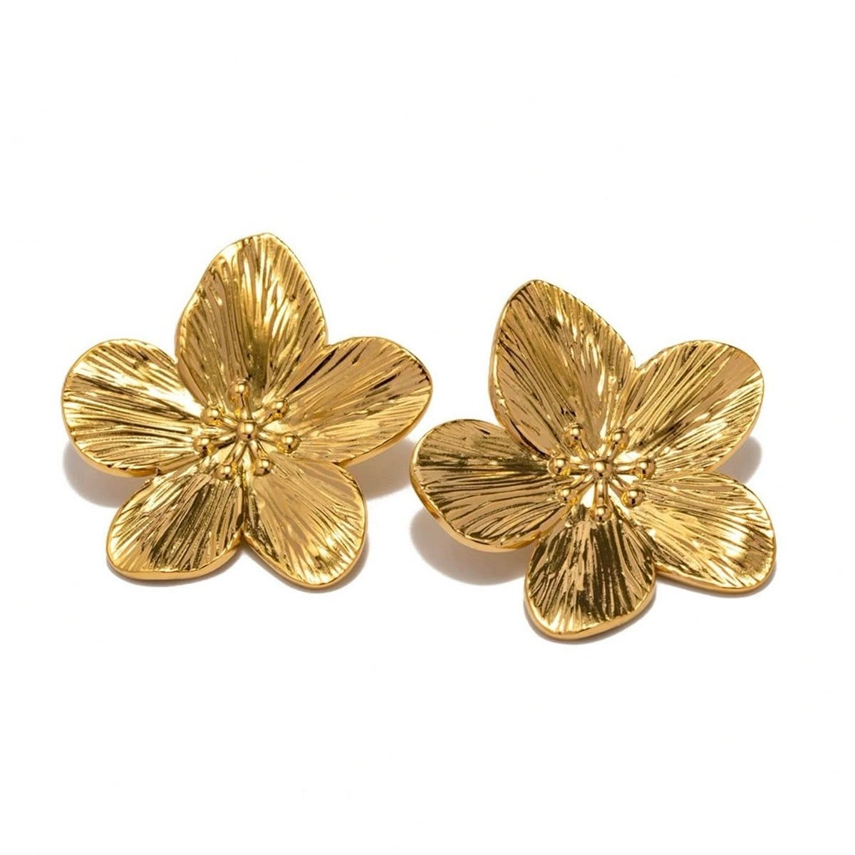 Golden Flower Earring