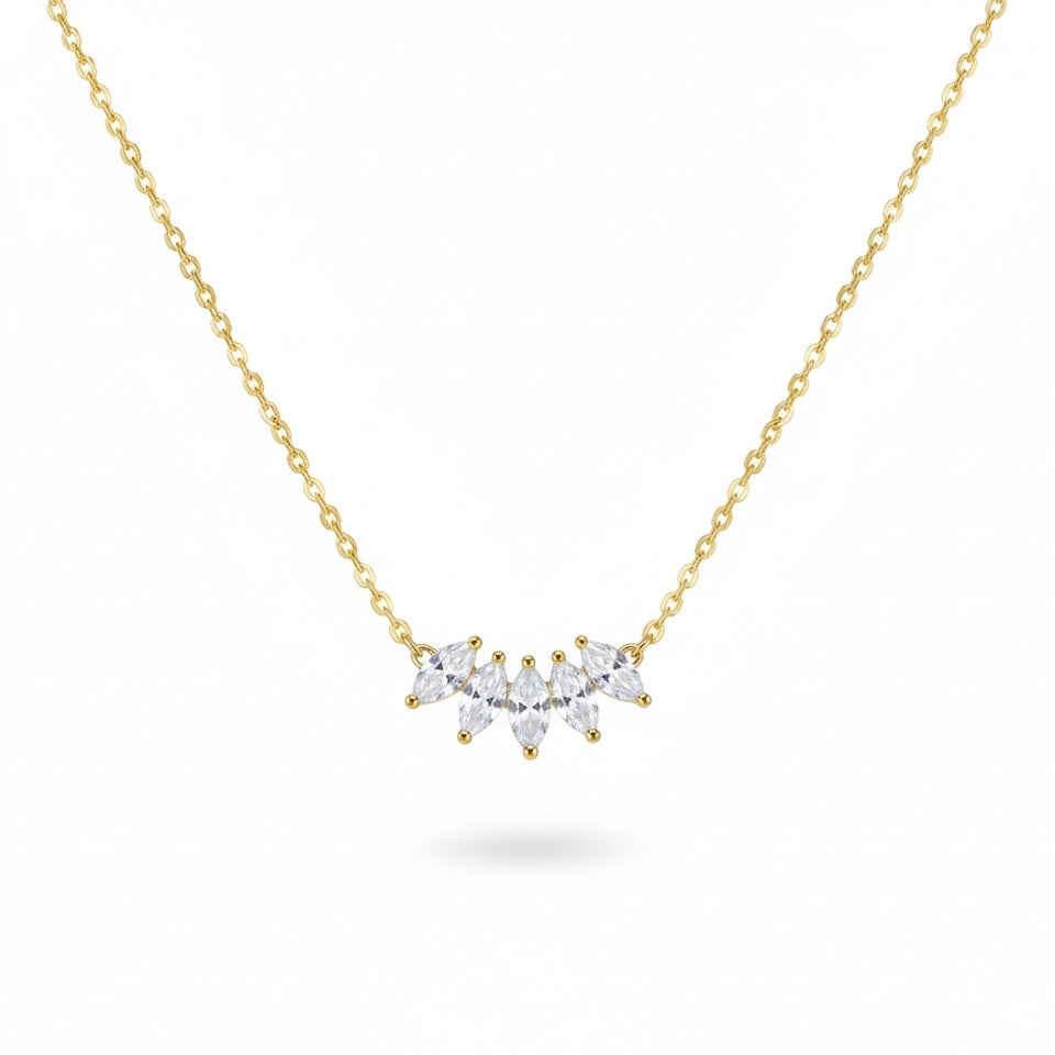 Pear and Marquise Necklace
