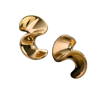 Brass-tone Twisted Earring