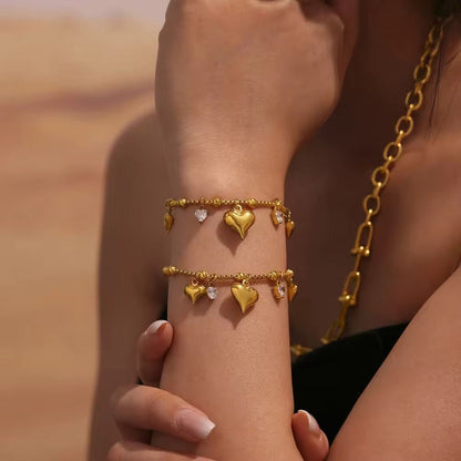 Heart Charm Bracelet
