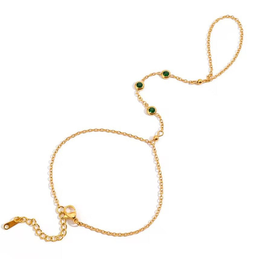 Green Bazel Hand Chain