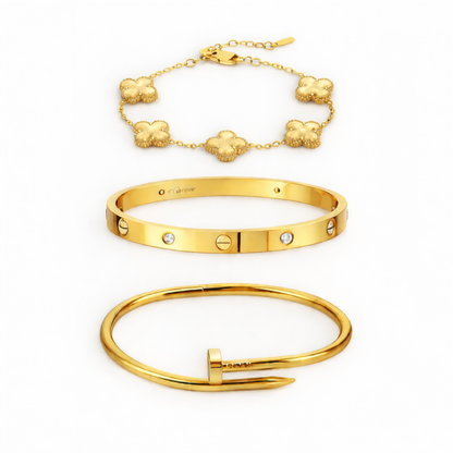 Cartier & Golden Clover Bracelets