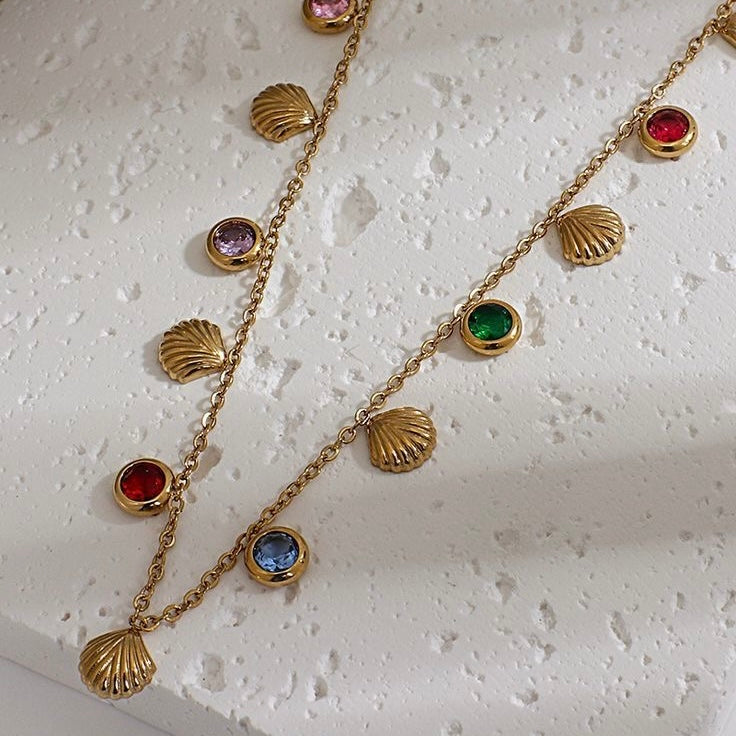 Shell n Multi Necklace