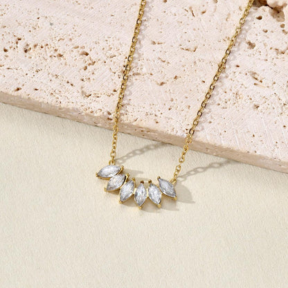 Pear and Marquise Necklace
