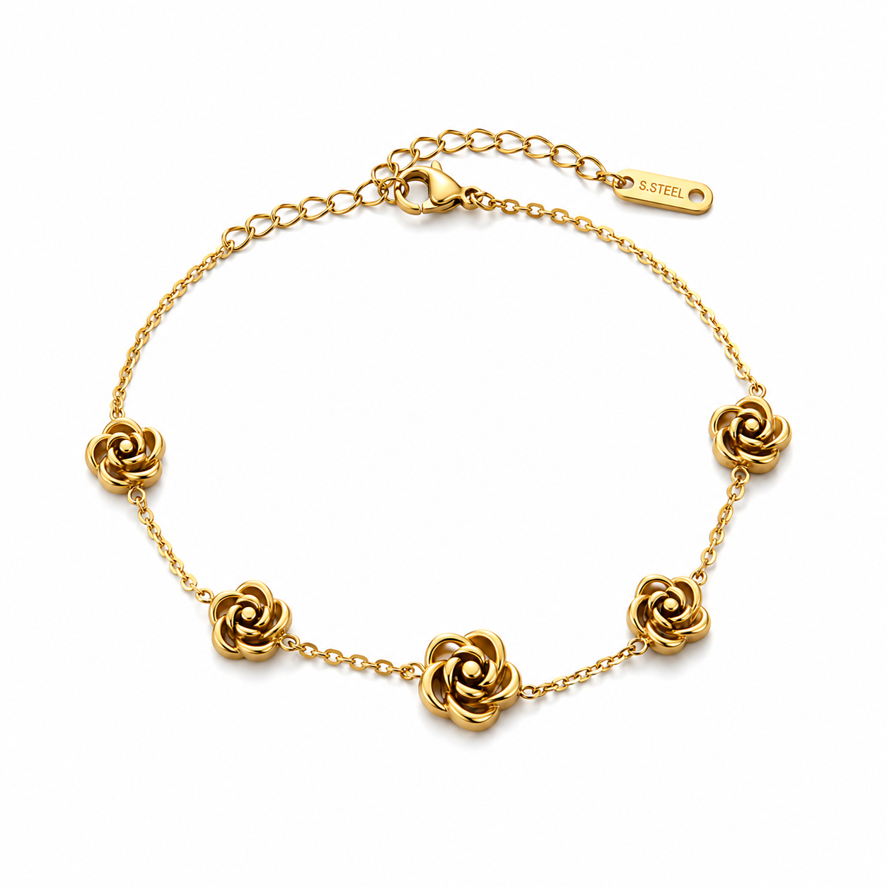 Rose Charm Bracelet
