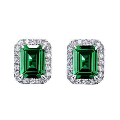 Green Cushion Stud