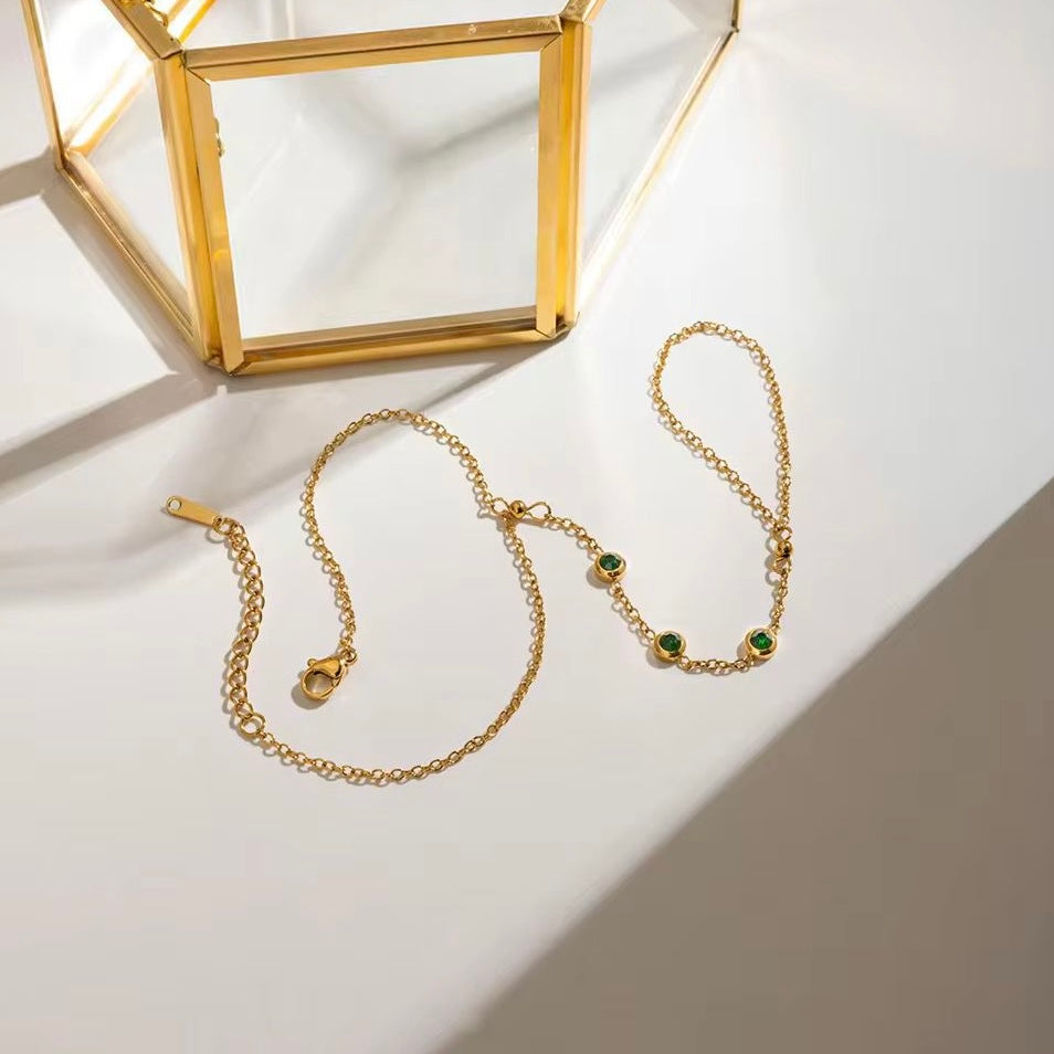 Green Bazel Hand Chain