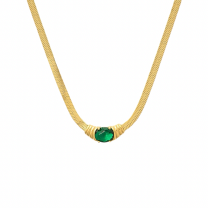 Green Emerald Snake Chain