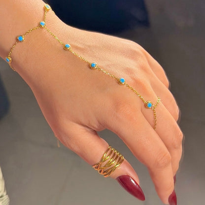 Turquoise HandChain