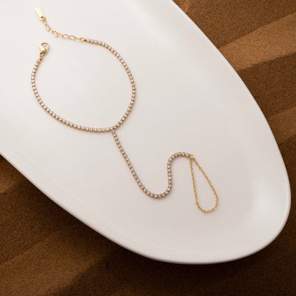 Silver Zircon HandChain