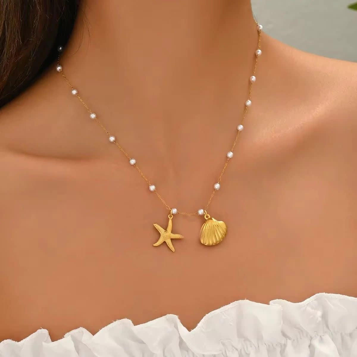 Starfish Shell Necklace