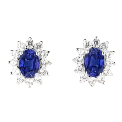 Blue Oval Stud