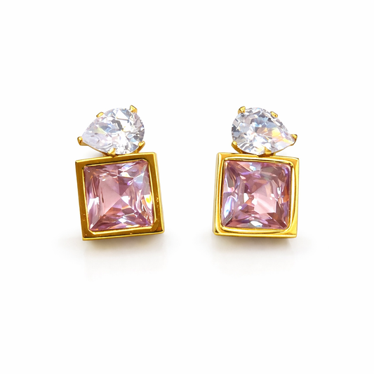 Pink Box Earring