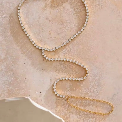Golden Tennis Hand Chain