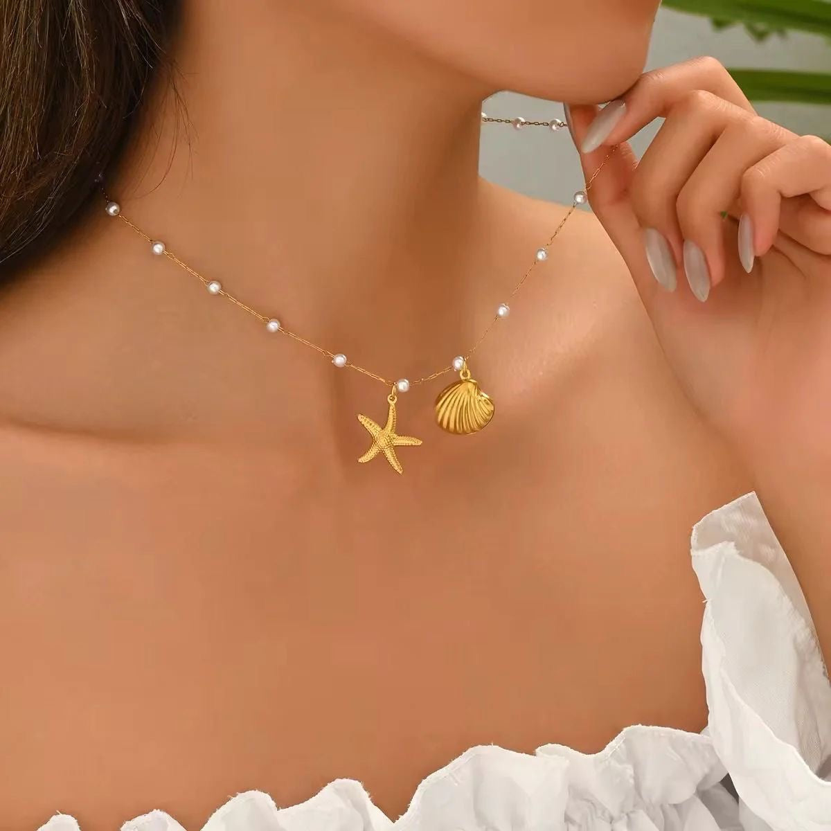 Starfish Shell Necklace