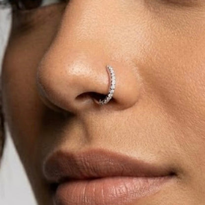 Silver Stone Nose Ring