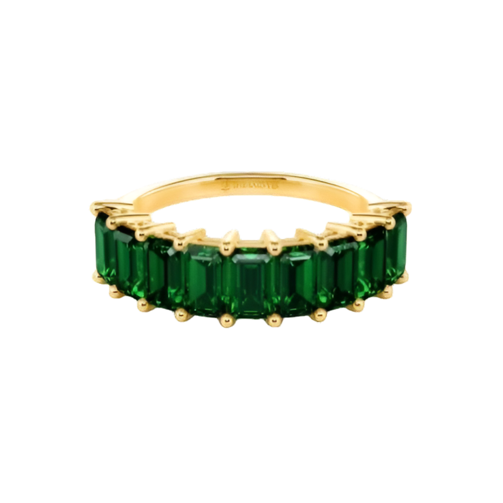 green Baguette Ring