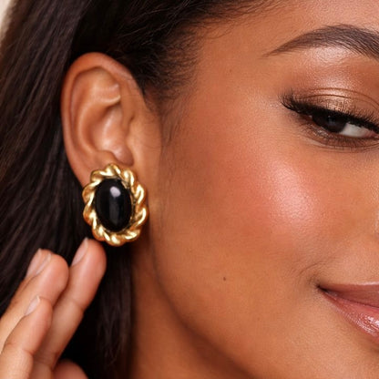 Vintage Black Earring