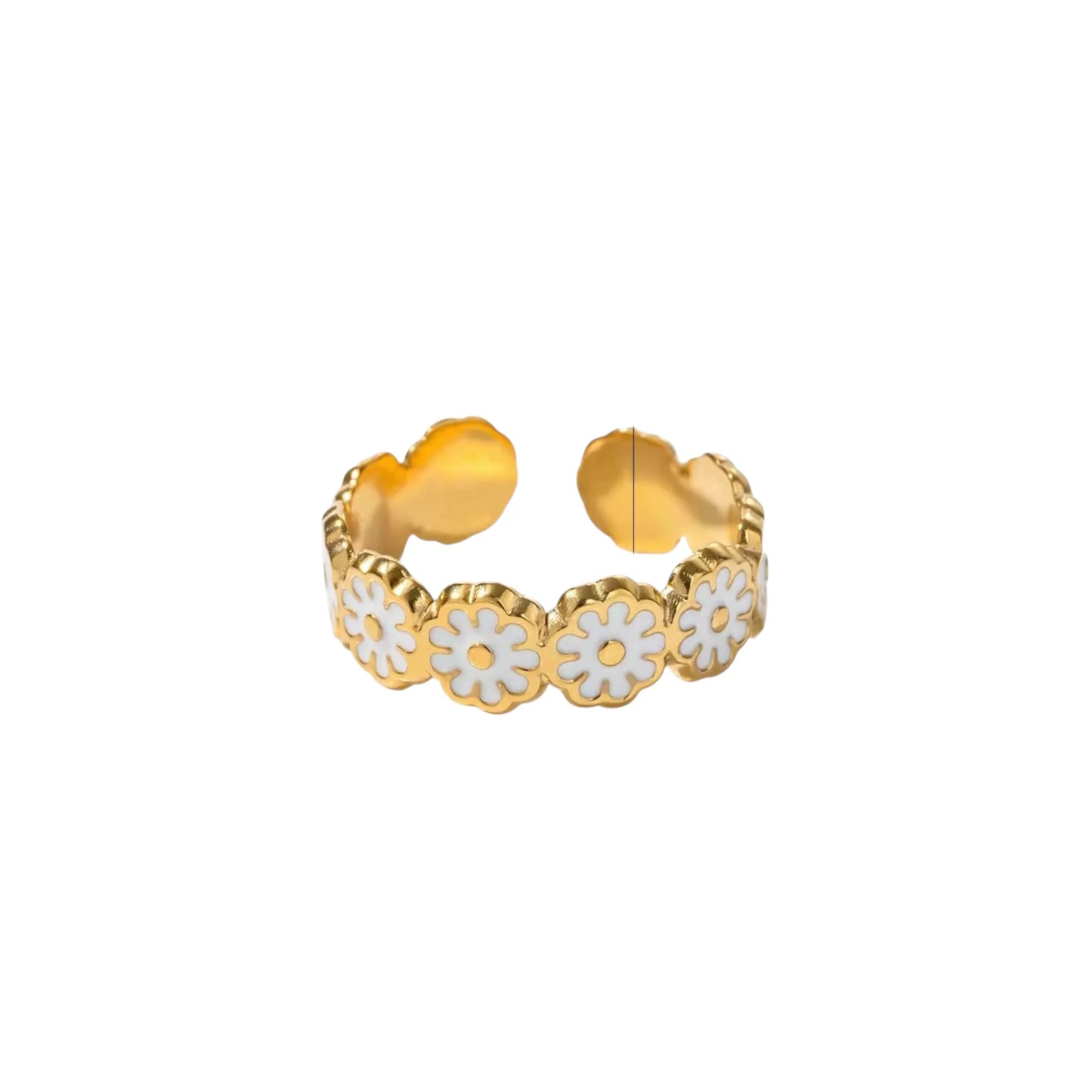 Daisy Bloom Ring -White