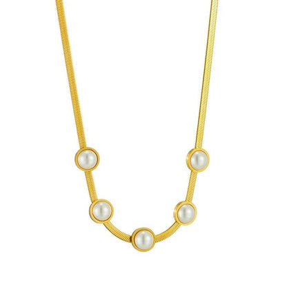 Pearl Snake Chain Necklace
