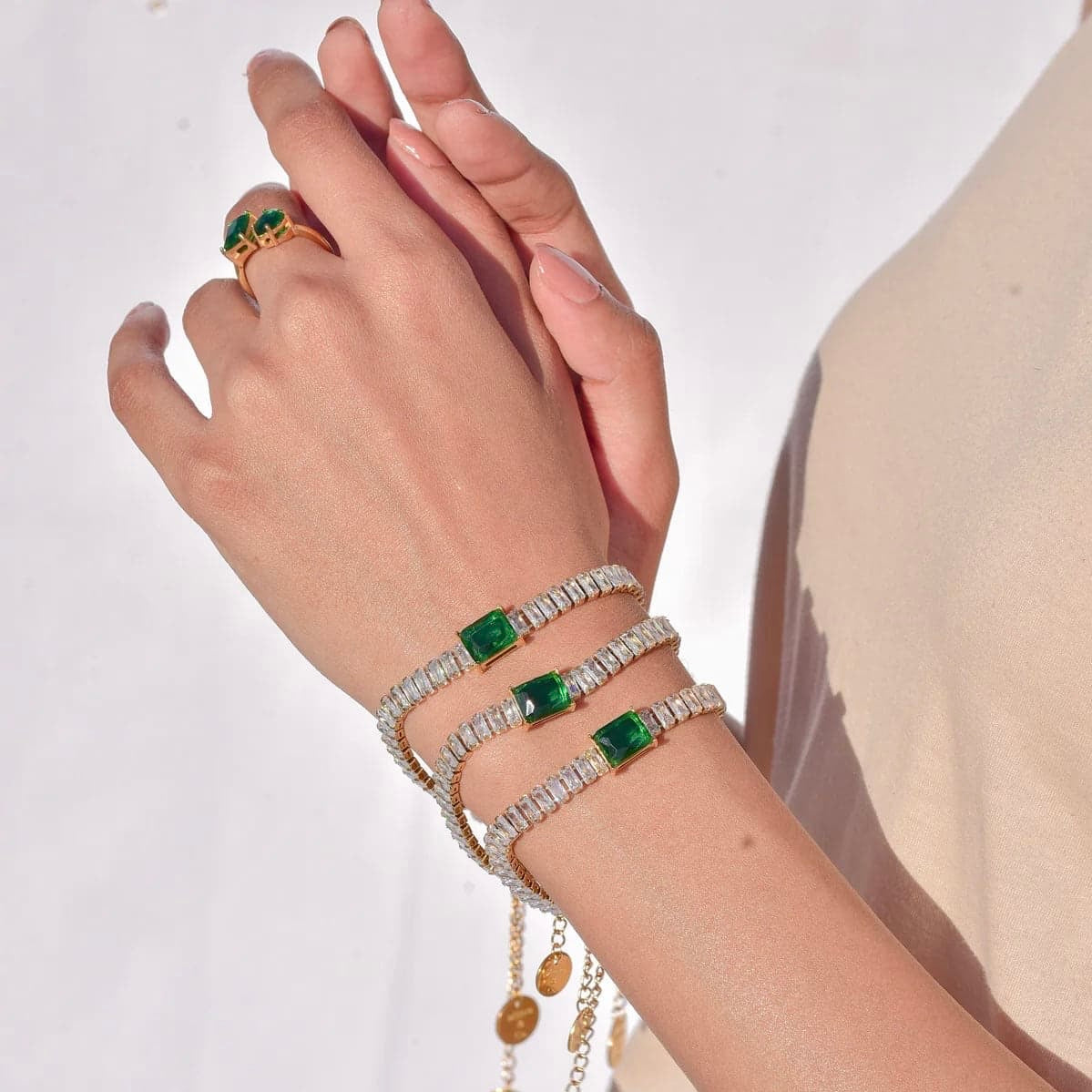 Emerald Green Zirconia Bracelet