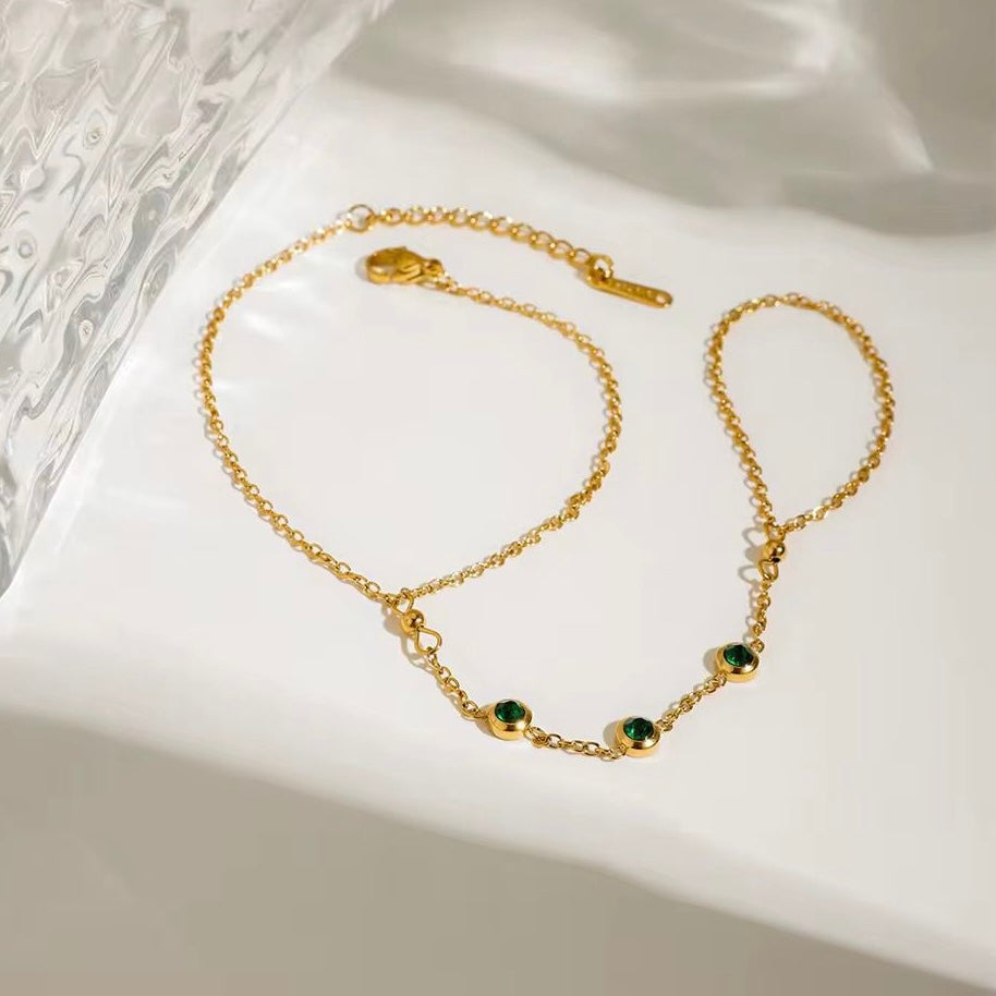 Green Bazel Hand Chain