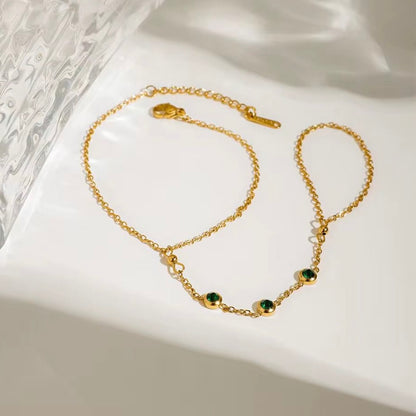Green Bazel Hand Chain