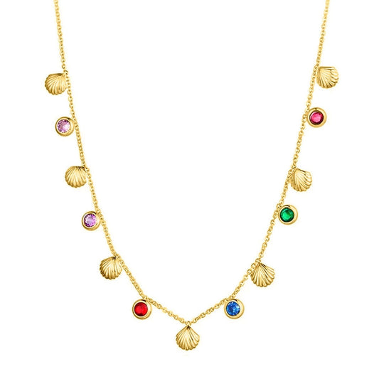 Shell n Multi Necklace
