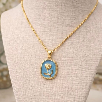 Rose Blue Necklace