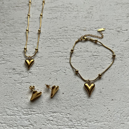 Heart Necklace Set