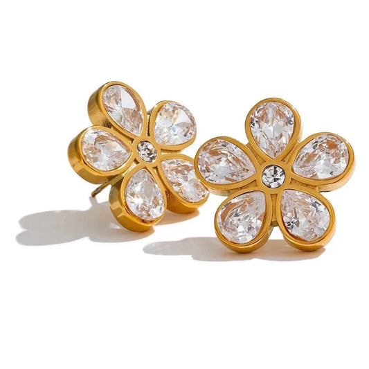 Floral Zirconia Earring