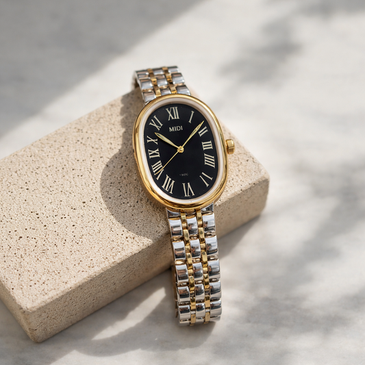 Midi Royal Black Two-tone Watch