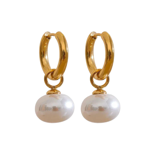 Pearl Round Drop Earring