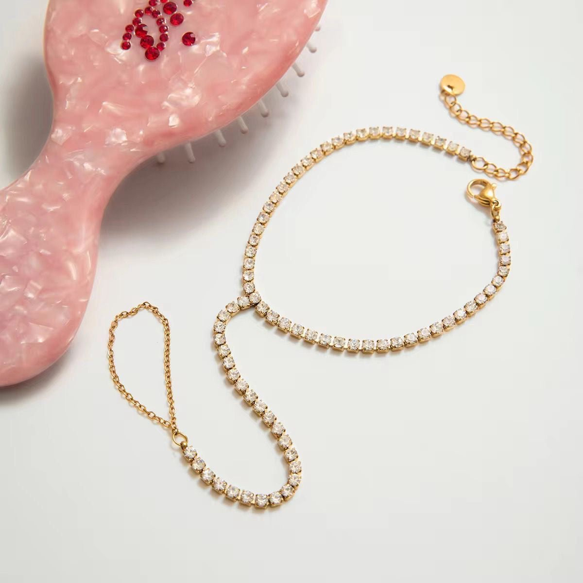 Silver Zircon HandChain