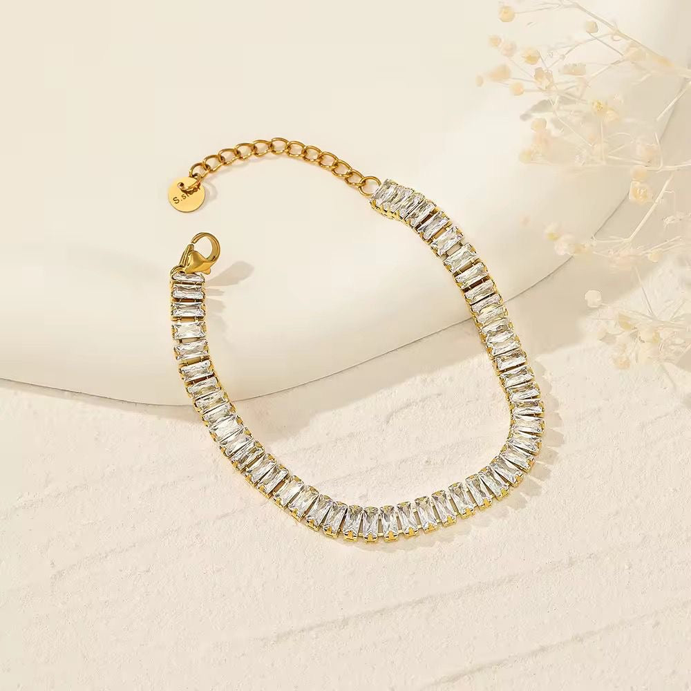 Silver Baguette Bracelet