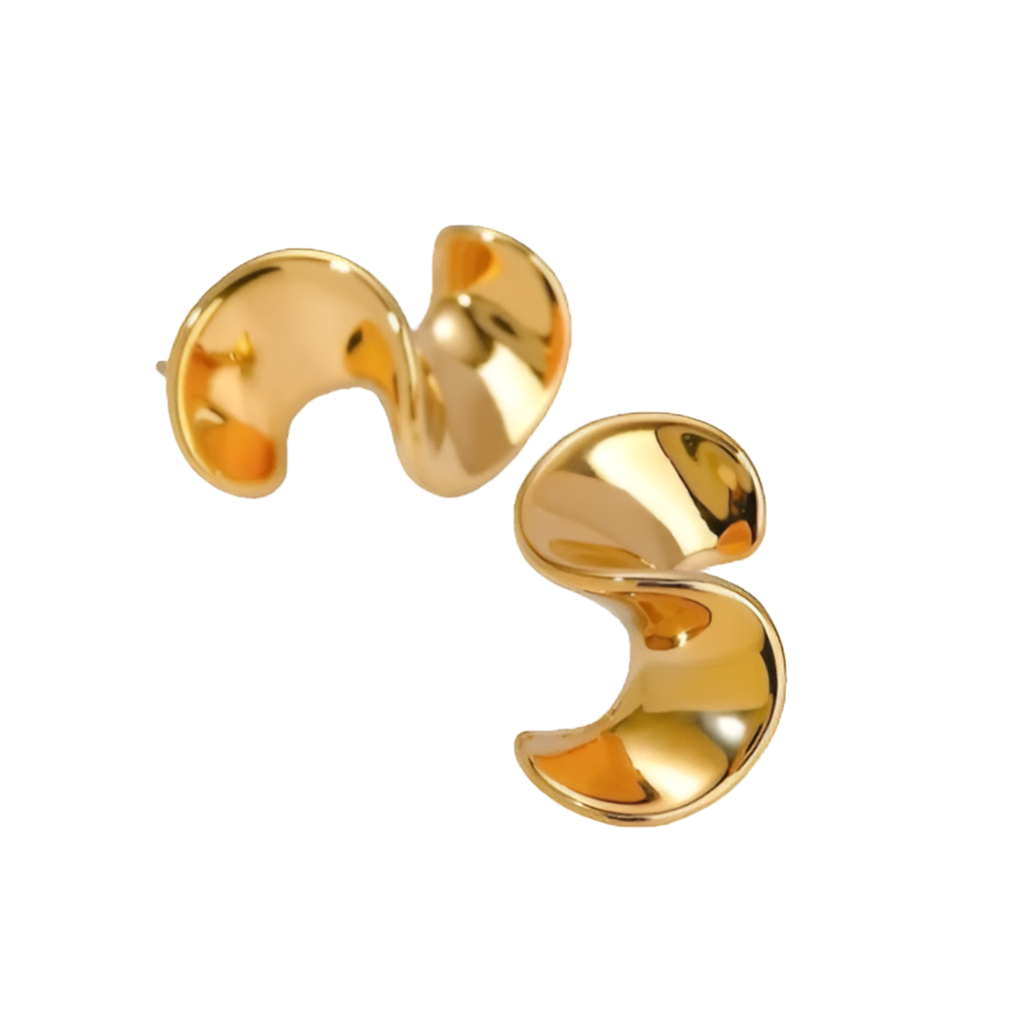 Brass-tone Twisted Earring