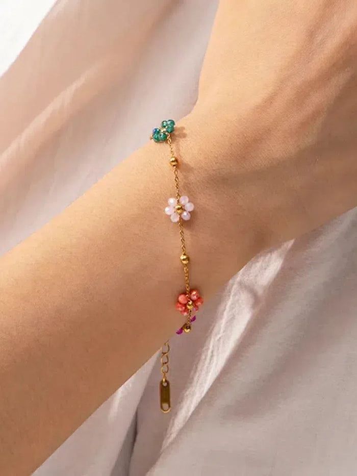 Daisy Beaded Bracelet
