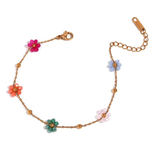 Daisy Beaded Bracelet