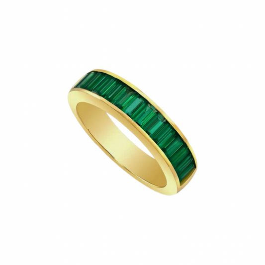 Green Baguette Ring