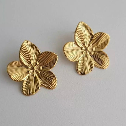 Golden Flower Earring