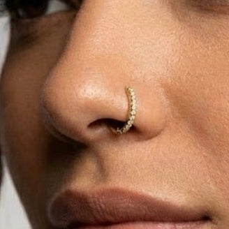 Golden Stone Nose Ring